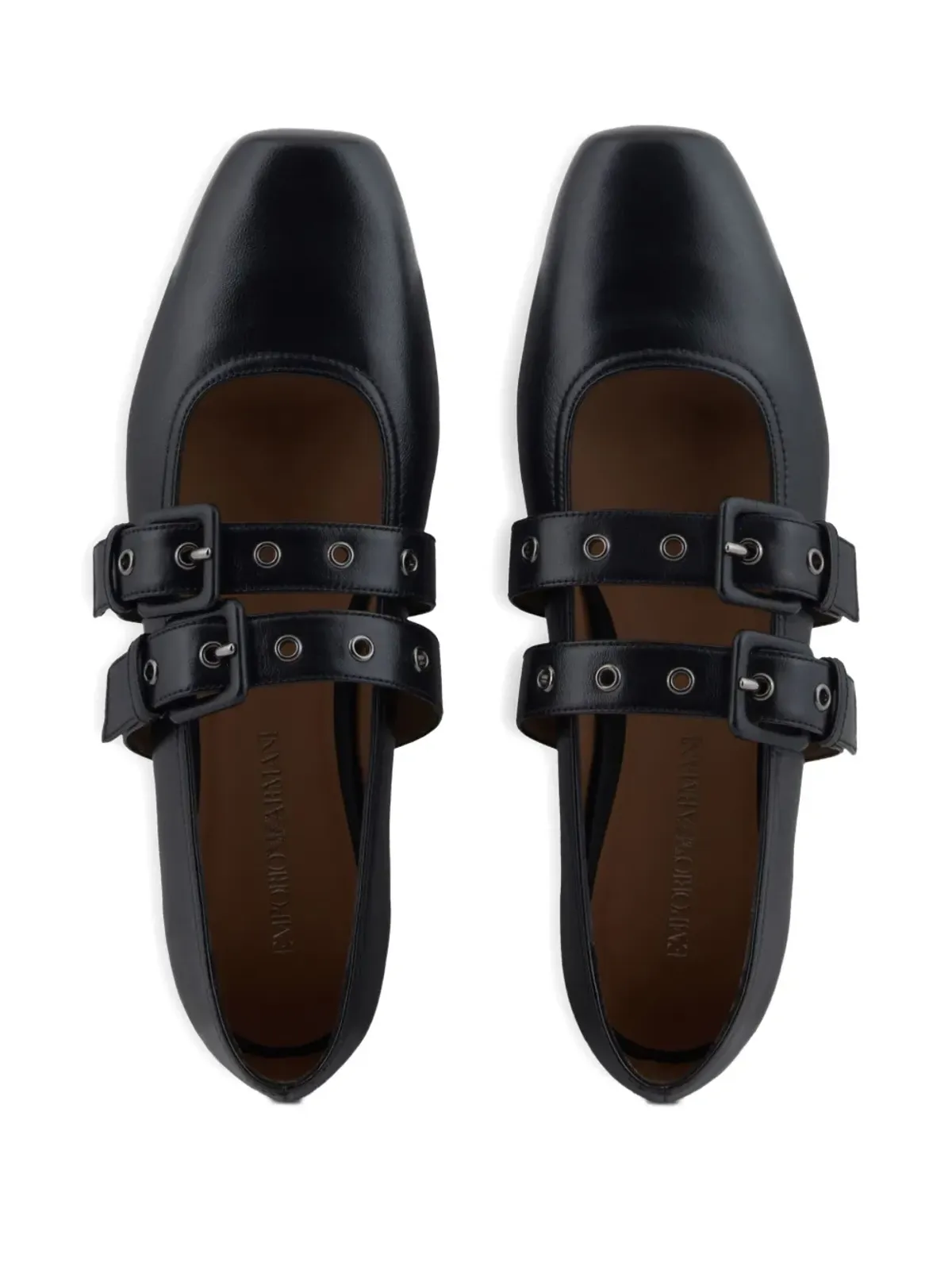 Emporio Armani バックルストラップ バレエフラット - 画像4
