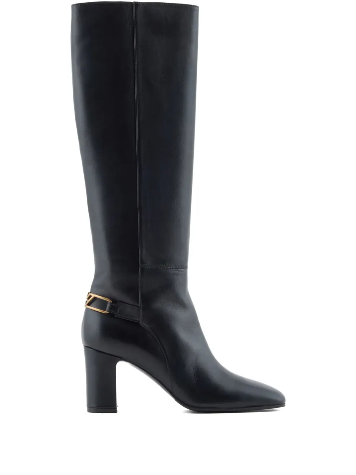 Emporio Armani buckle-detail block-heel boots - Black - 画像1