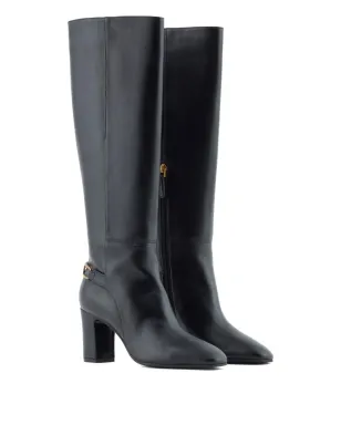 Emporio Armani buckle-detail block-heel boots - Black - サムネイル2