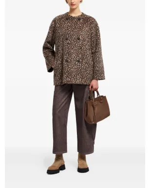 Emporio Armani ヒョウ柄 ダブルブレストコート - サムネイル2
