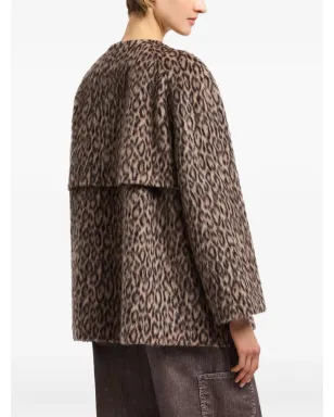 Emporio Armani ヒョウ柄 ダブルブレストコート - サムネイル4