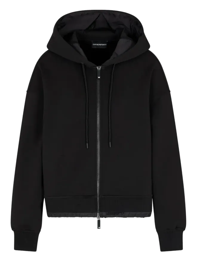Emporio Armani Emporio Armani ジップアップキルテッドヘムフーディの商品画像