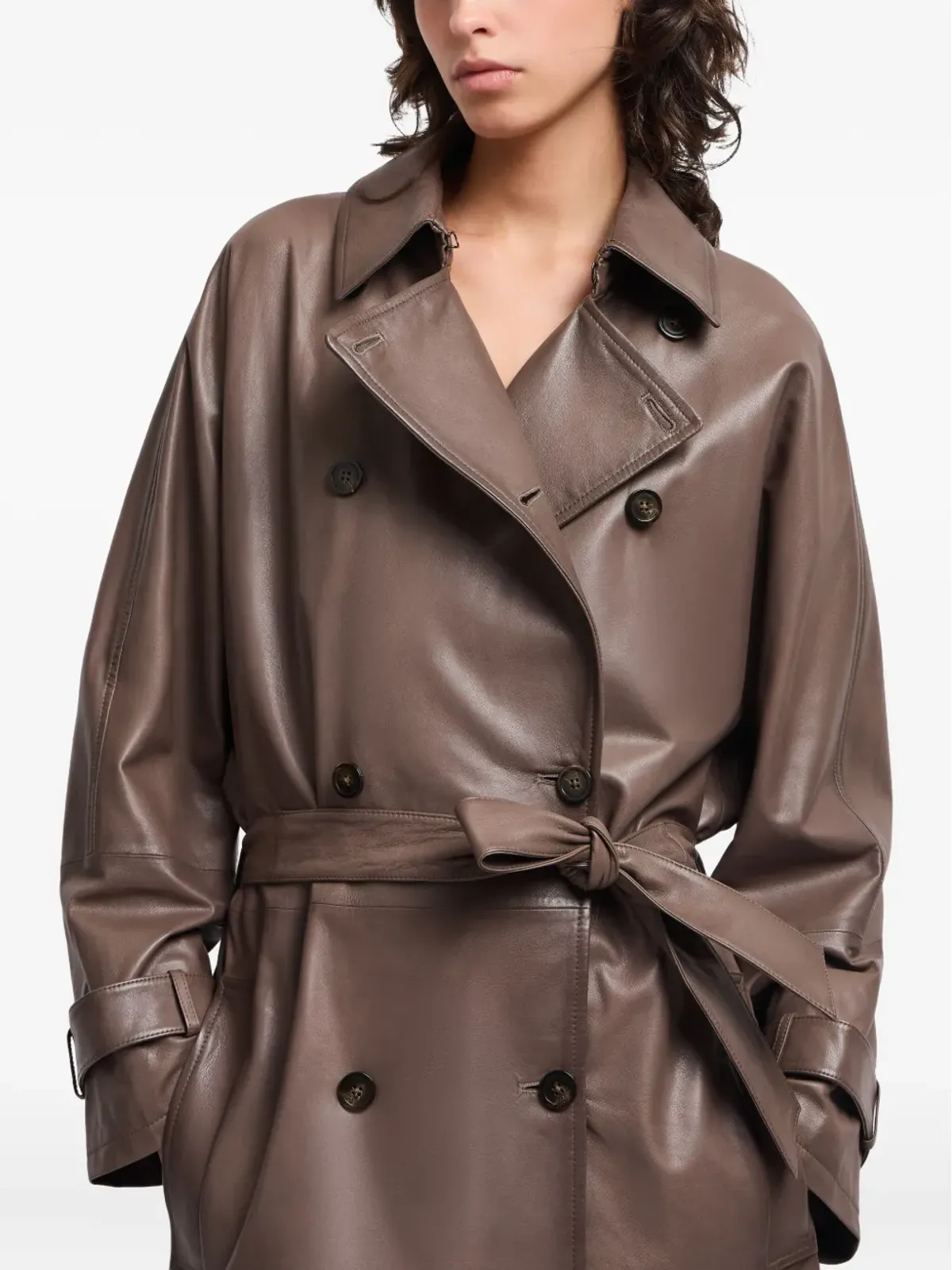 Emporio Armani ダブルブレストベルト付きトレンチコート - 画像5