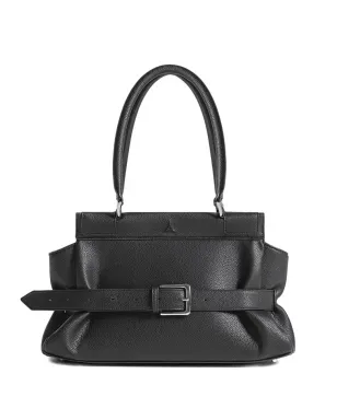 Manière De Voir Calais belted black tote bag - サムネイル1