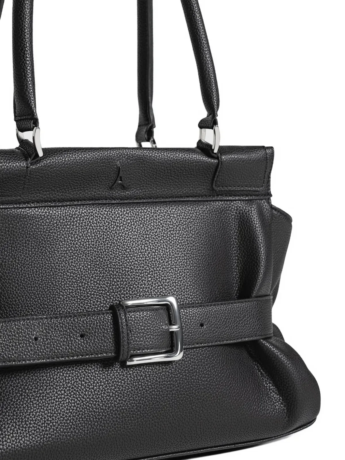 Manière De Voir Calais belted black tote bag - 画像5