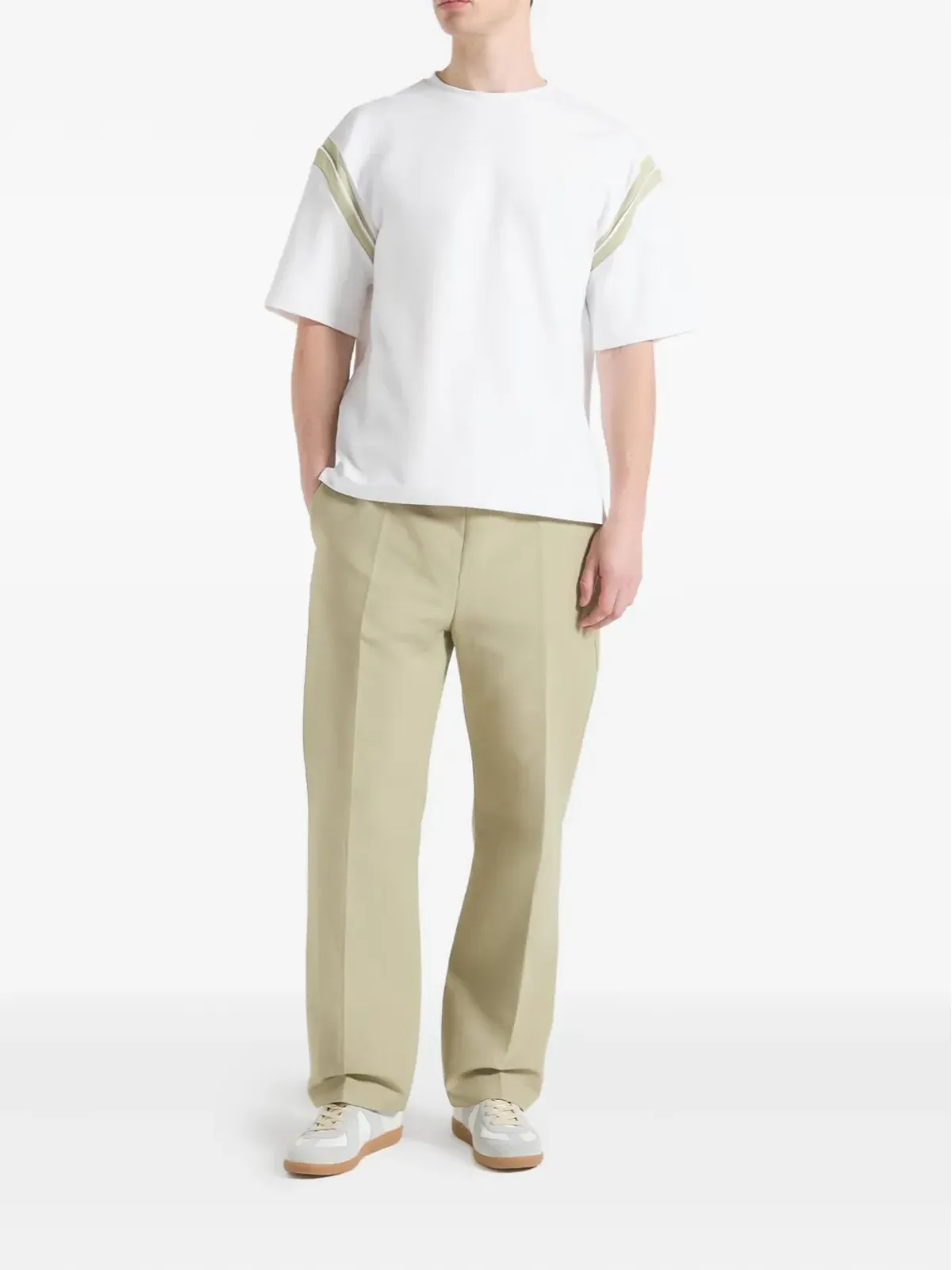 Maniére De Voir Georges ヴァーシティ Tシャツ ホワイト - 画像2