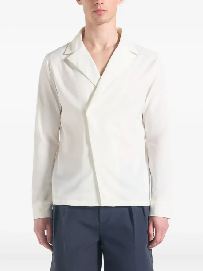 Manière De Voir Manière De Voir アルバン サテン ダブルブレスト シャツ - ホワイトの商品画像