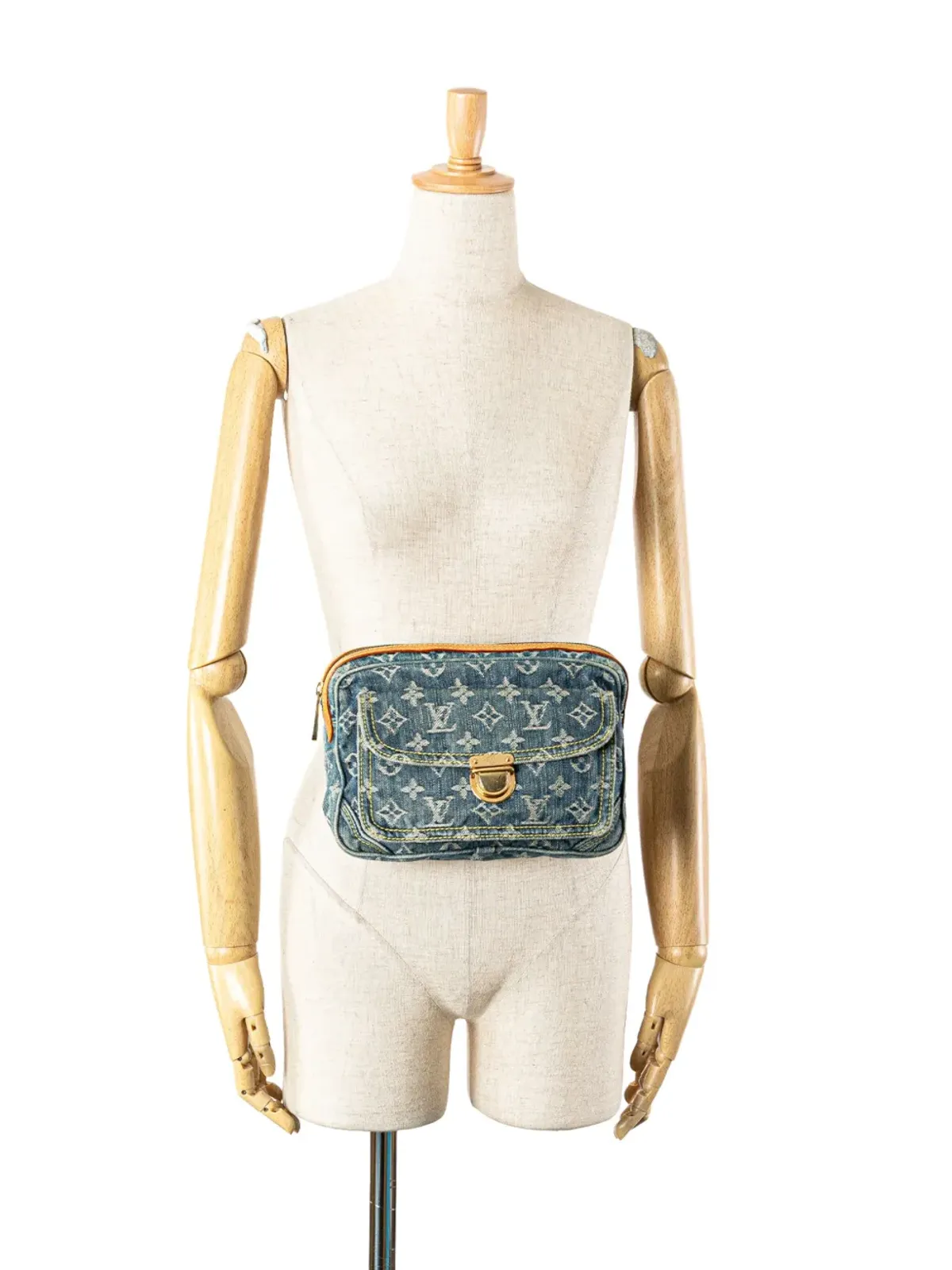 Louis Vuitton Pre-Owned モノグラムデニム バムバッグ ベルトバッグ - 画像2