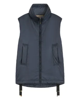 Max Mara ハイネックジップフロントジレ ブルー - サムネイル1