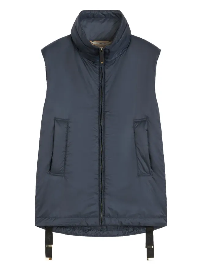 Max Mara Max Mara ハイネックジップフロントジレ ブルーの商品画像