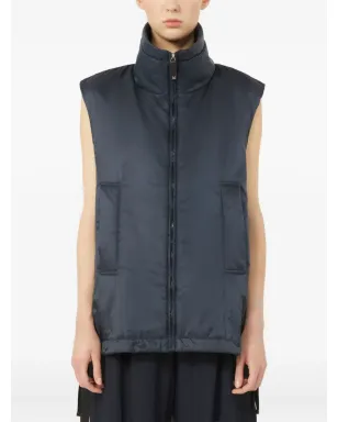 Max Mara ハイネックジップフロントジレ ブルー - サムネイル2