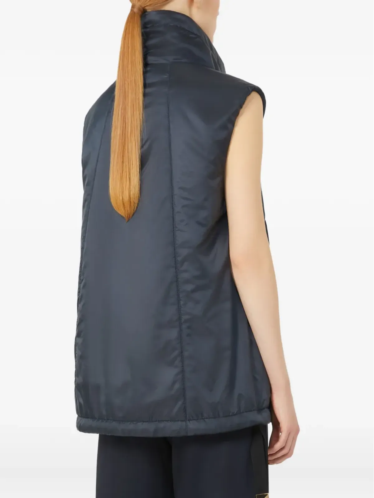 Max Mara ハイネックジップフロントジレ ブルー - 画像3
