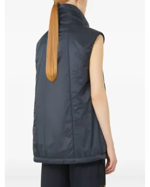 Max Mara ハイネックジップフロントジレ ブルー - サムネイル3