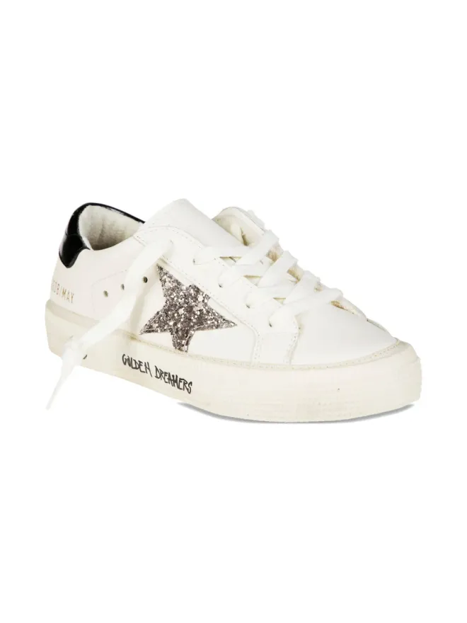 Golden Goose Kids Golden Goose Kids May グリッター入り星モチーフ レザー スニーカーの商品画像