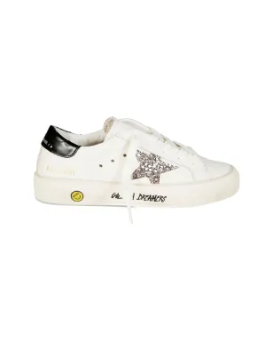 Golden Goose Kids May グリッター入り星モチーフ レザー スニーカー - サムネイル2