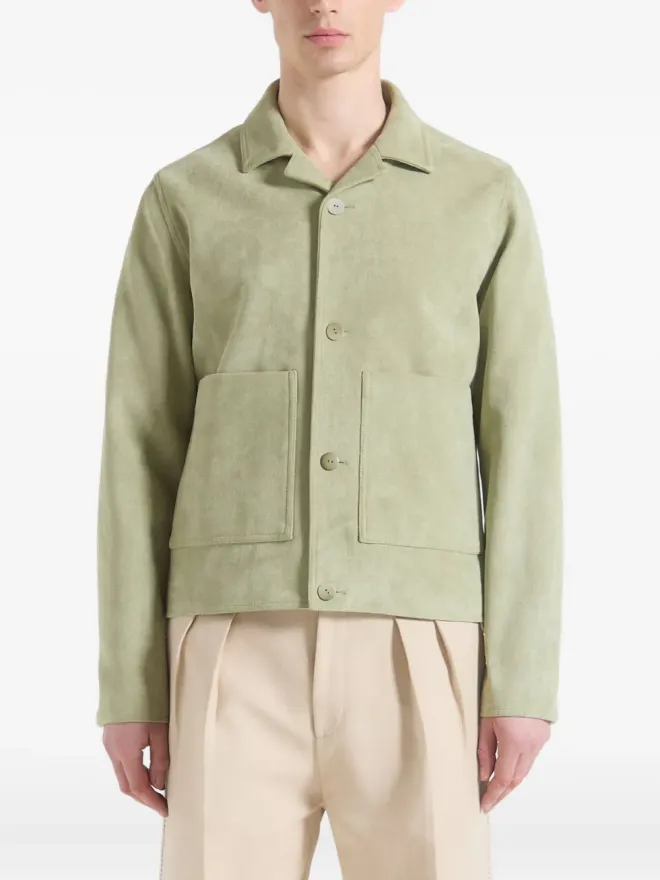 Manière De Voir Maniére De Voir ミシェル リヴェールカラー スエード風グリーンジャケットの商品画像