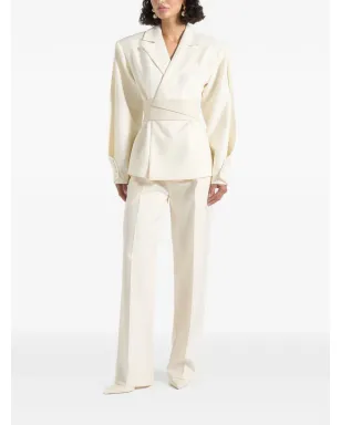 Manière De Voir Marie twist-sleeve belted blazer - サムネイル3