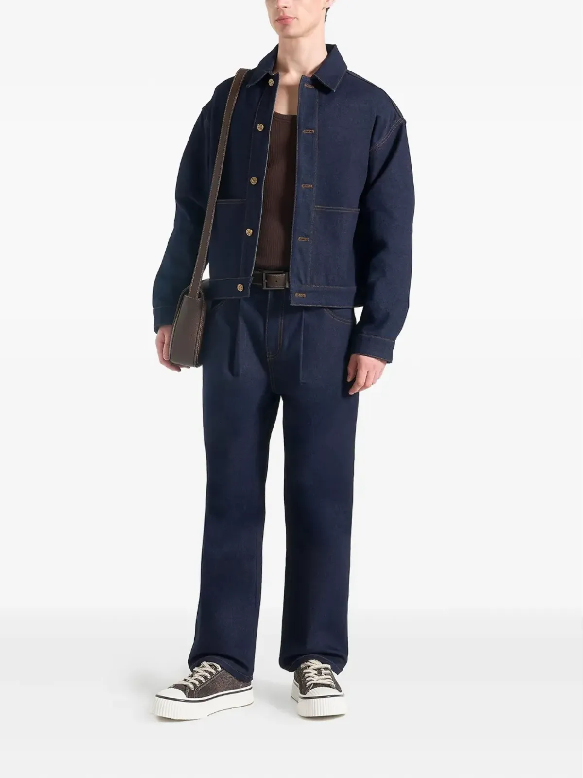 Manière De Voir Arnault boucle pleated jeans - Blue - 画像2