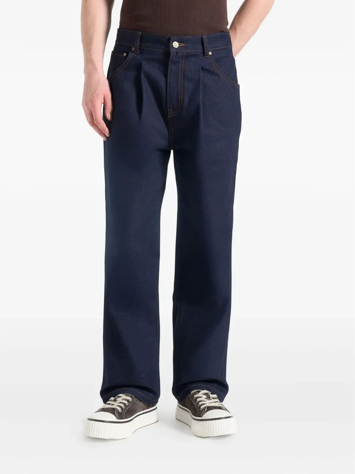 Manière De Voir Arnault boucle pleated jeans - Blue - 画像3