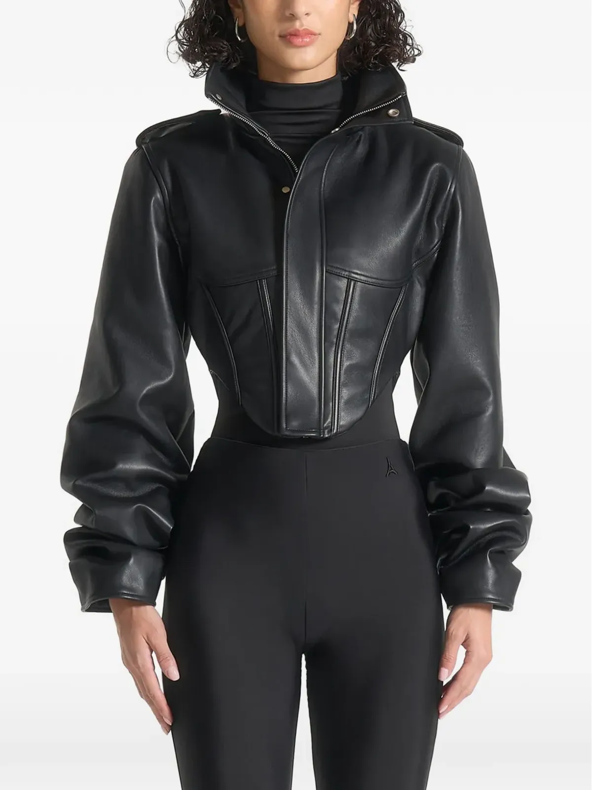 Manière De Voir Solange タック袖のコルセットジャケット - 画像4