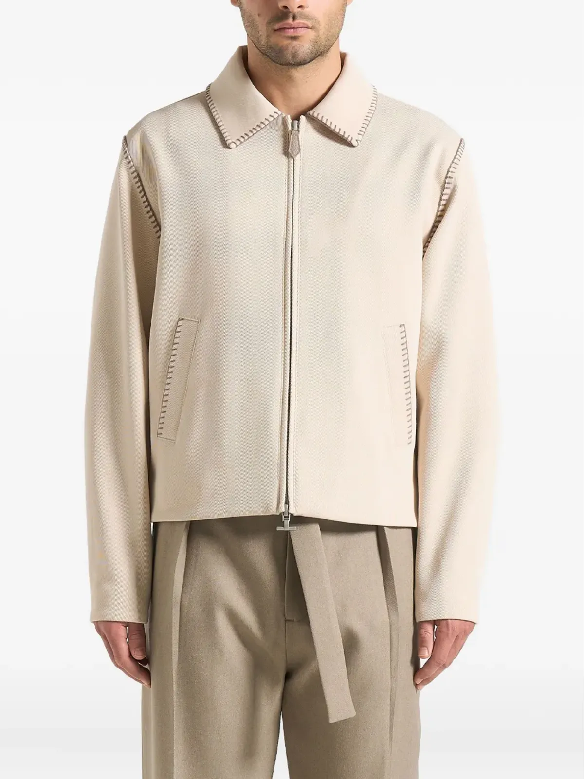 Maniére De Voir アレックス ボクシー ウィップスティッチ ツイル ジャケット - 画像1