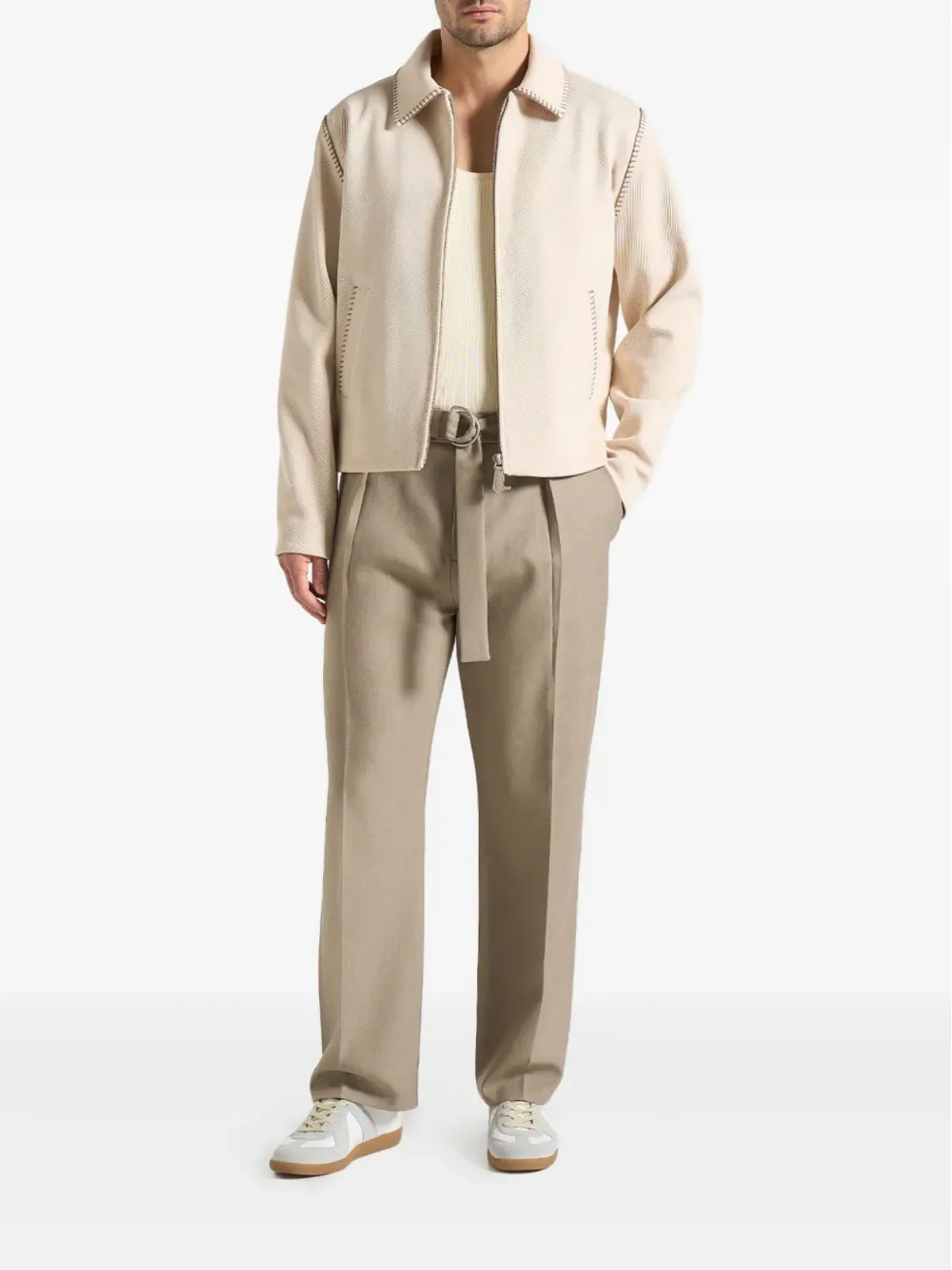 Maniére De Voir アレックス ボクシー ウィップスティッチ ツイル ジャケット - 画像2