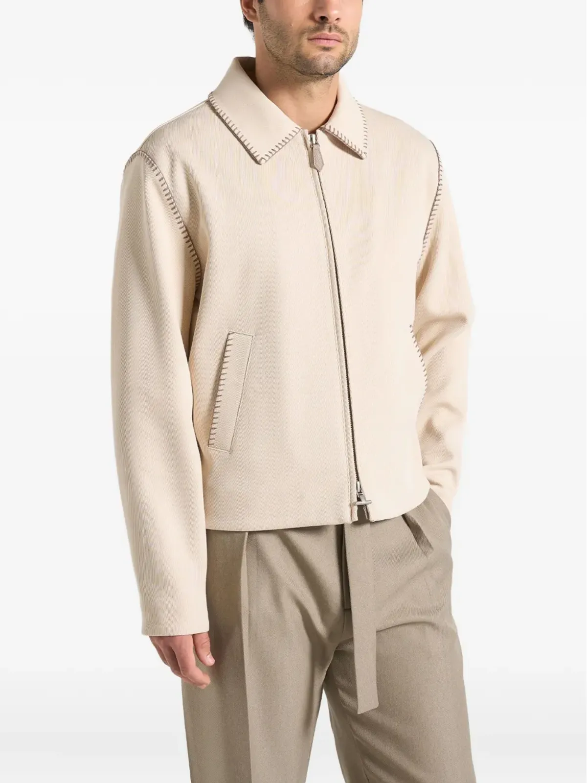Maniére De Voir アレックス ボクシー ウィップスティッチ ツイル ジャケット - 画像3