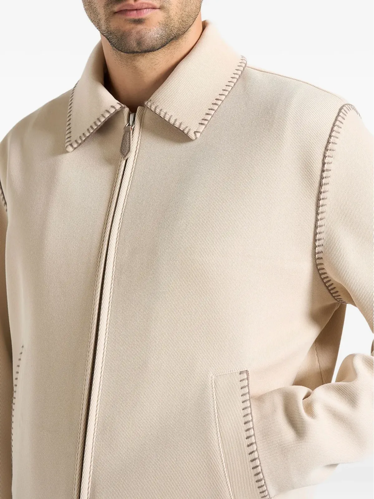 Maniére De Voir アレックス ボクシー ウィップスティッチ ツイル ジャケット - 画像4