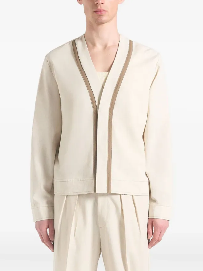 Manière De Voir Maniére De Voir アラン コントラストプラケット ベージュ カーディガンの商品画像