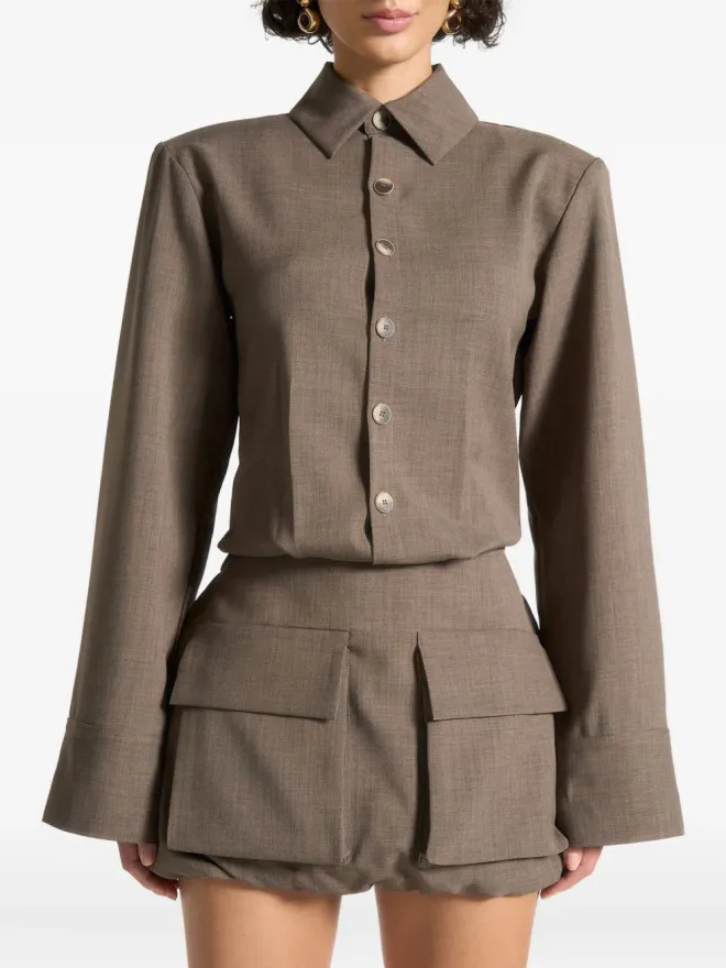 Manière De Voir Maniére De Voir Laure Cargo shirt mini dressの商品画像