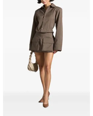 Maniére De Voir Laure Cargo shirt mini dress - サムネイル5