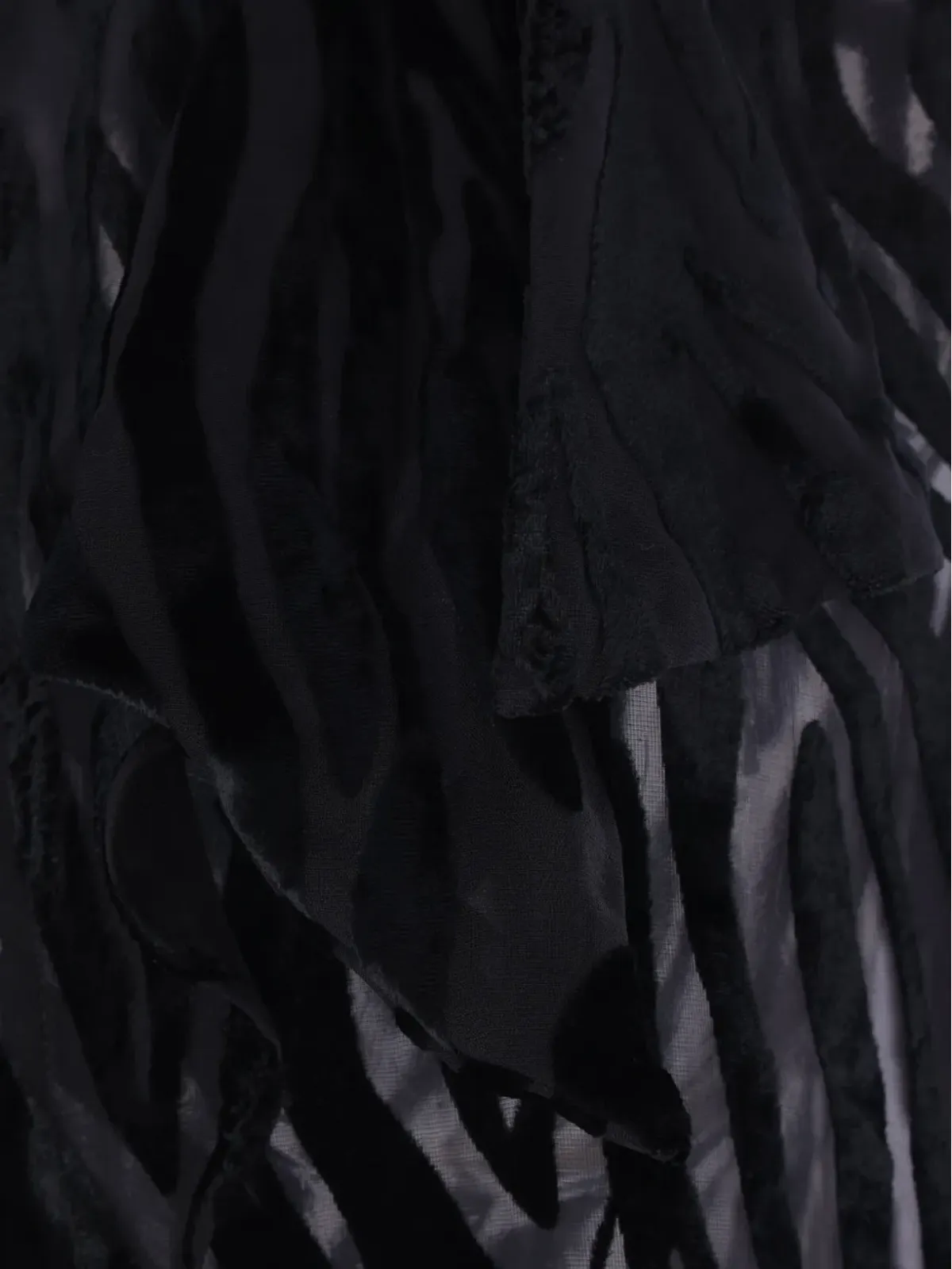 ISABEL MARANT zebra-pattern tie-neck shirt - Black - 画像4