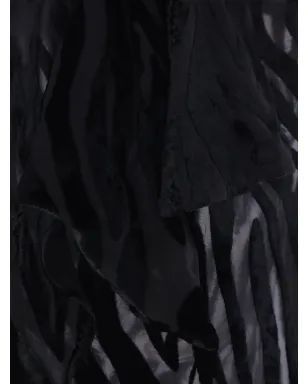 ISABEL MARANT zebra-pattern tie-neck shirt - Black - サムネイル4