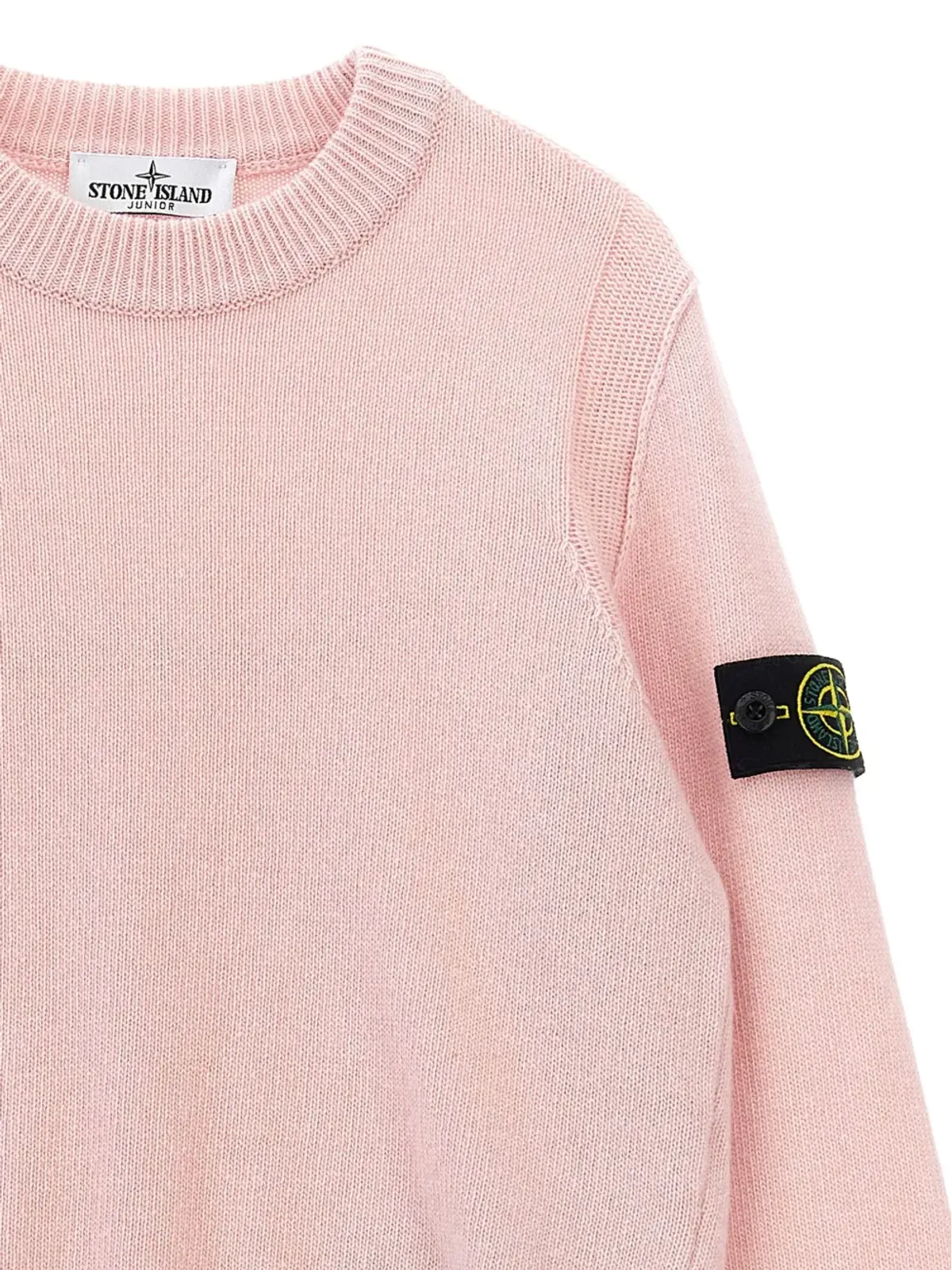 Stone Island Junior クルーネック コンパスバッジ セーター - ピンク - 画像3