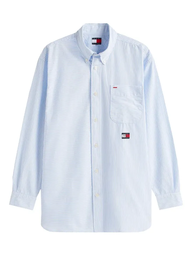 Tommy Hilfiger Tommy Hilfiger ストライプ柄パッチポケットシャツ - ブルーの商品画像
