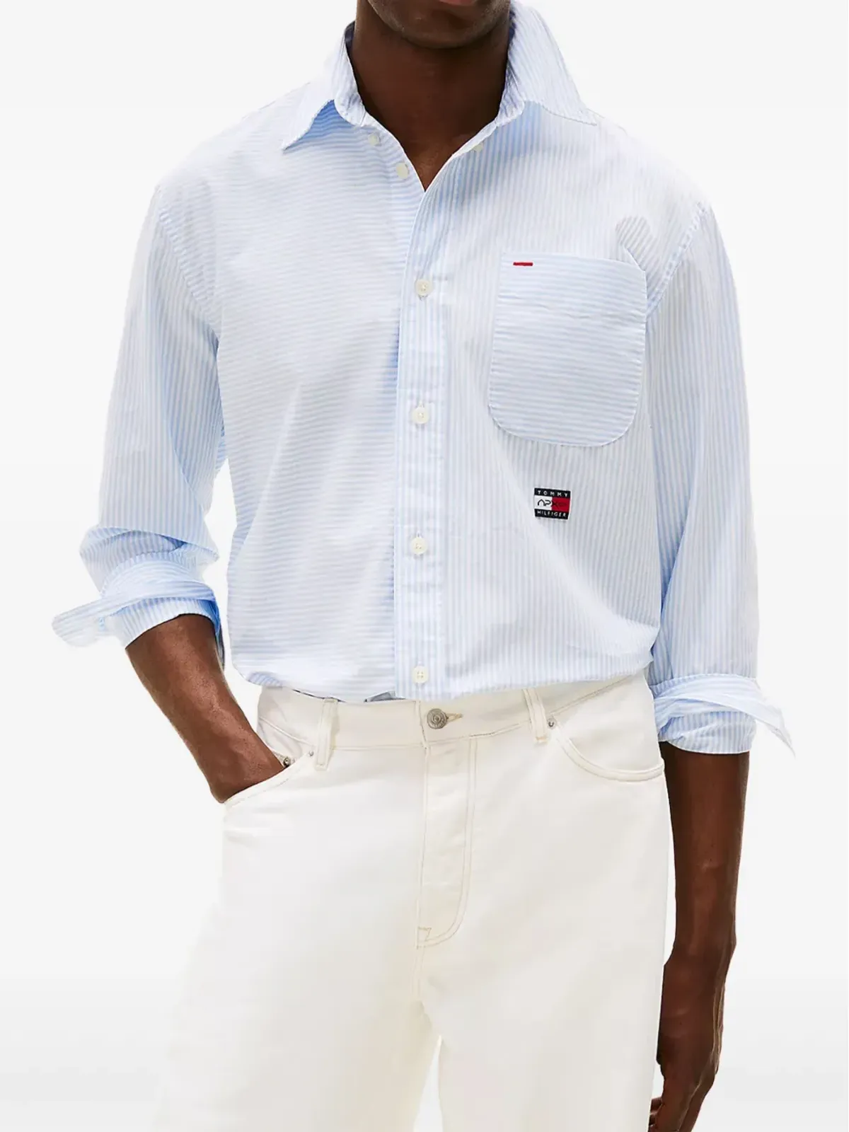 Tommy Hilfiger ストライプ柄パッチポケットシャツ - ブルー - 画像2