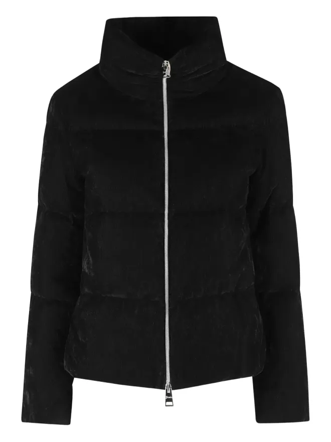 Herno Herno ベルベットキルテッドジャケット ブラックの商品画像