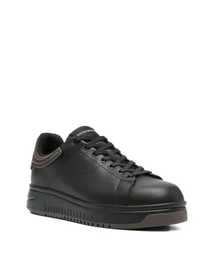 Emporio Armani リブパネルレザースニーカー - サムネイル2
