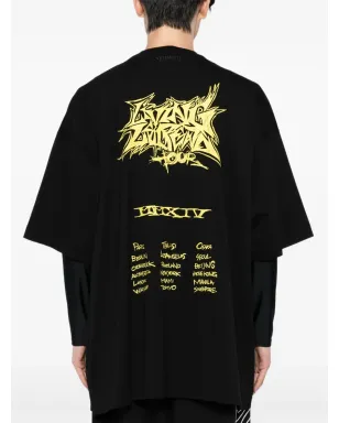 VETEMENTS ロゴプリントTシャツ ブラック - サムネイル3