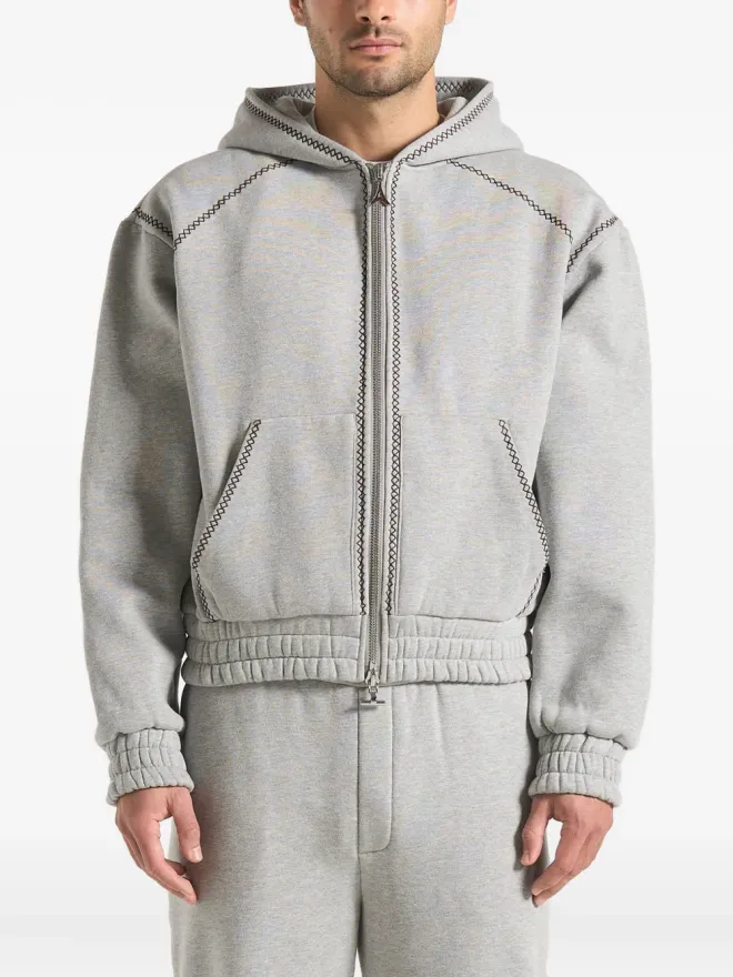 Manière De Voir Maniére De Voir Ivan ホイップスティッチ ラグラン風ジップ付きフーディーの商品画像