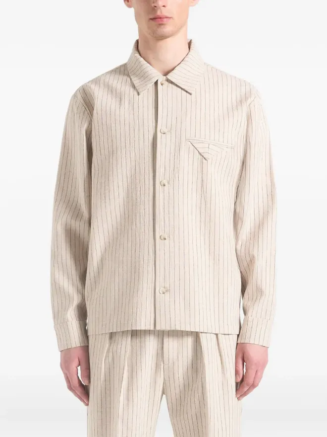 Manière De Voir Maniére De Voir レオ ピンストライプ オーバーシャツの商品画像