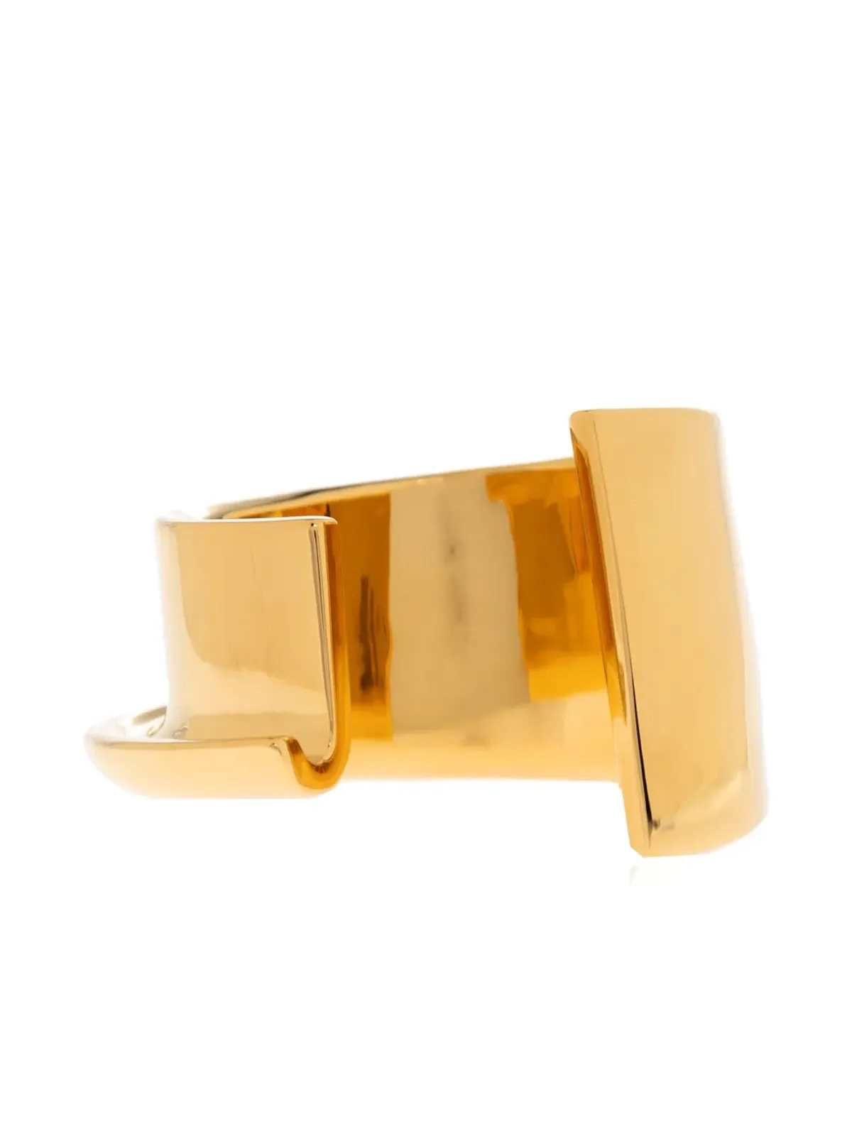 Jacquemus 曲線の金色ブレスレット - Yellow - 画像4