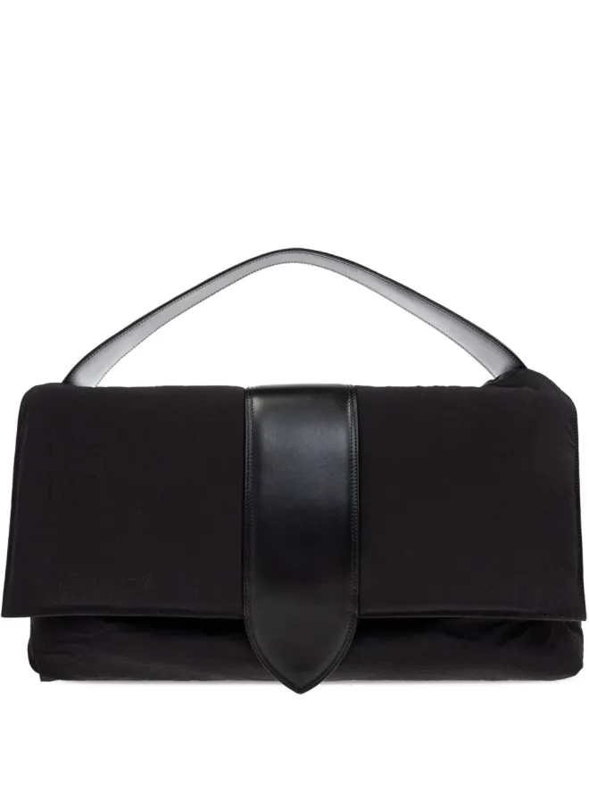 JACQUEMUS Jacquemus レザー トリム パディッド トートバッグ - ブラックの商品画像