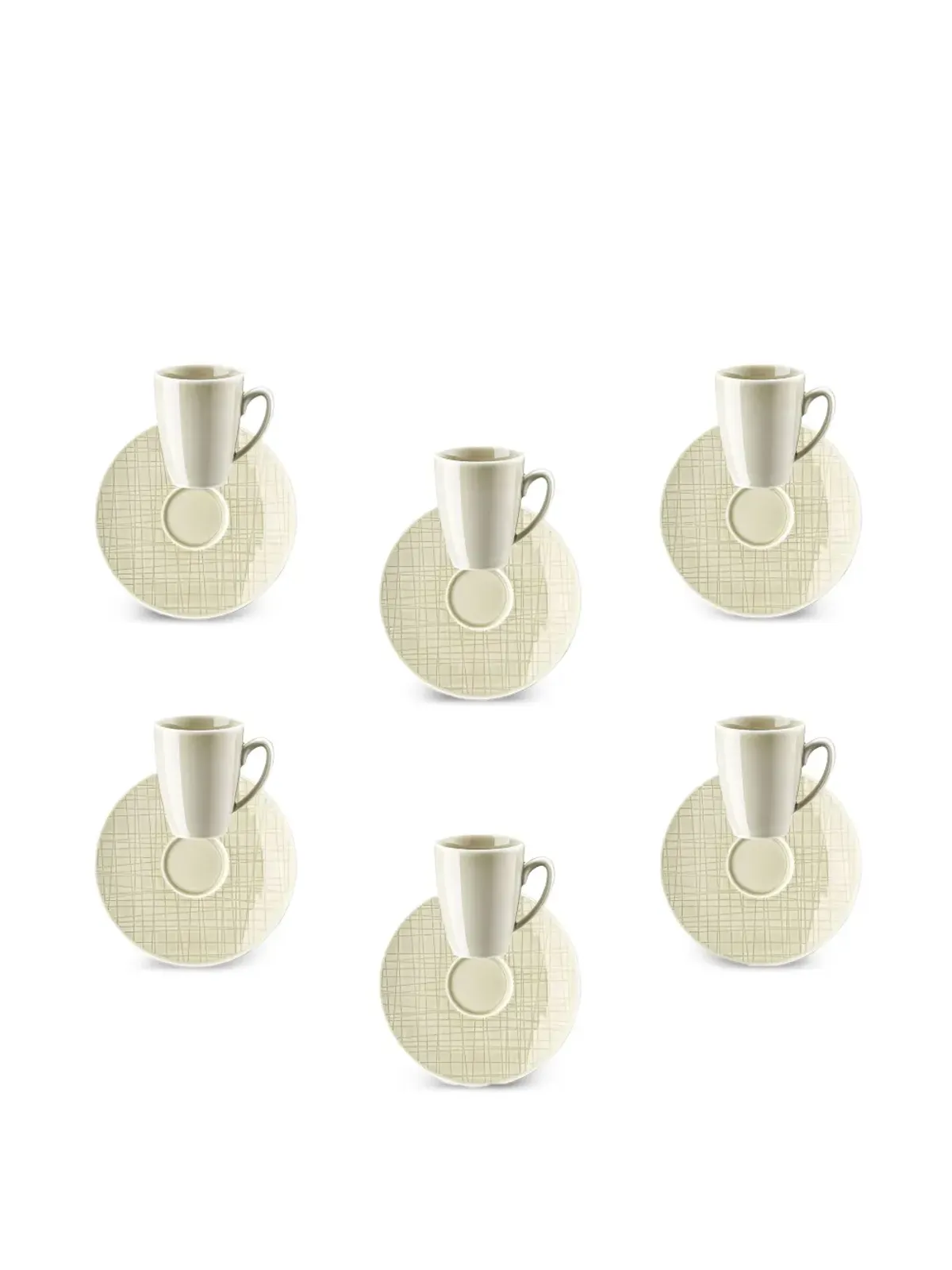Rosenthal クロスハッチ エスプレッソカップ＆ソーサー セット（6客） - 画像2