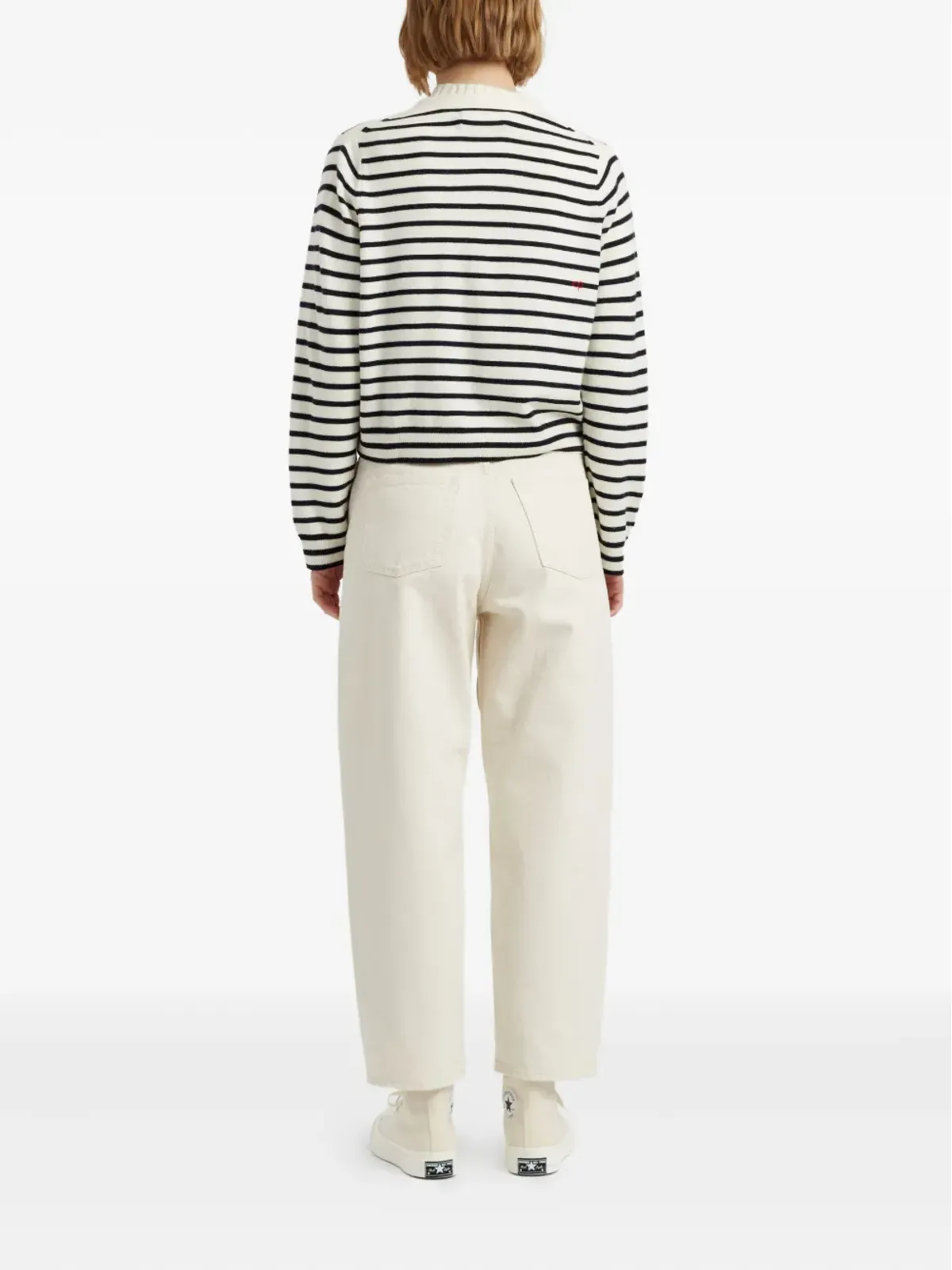 Chinti & Parker Breton Heartストライプカーディガン - Neutrals - 画像3