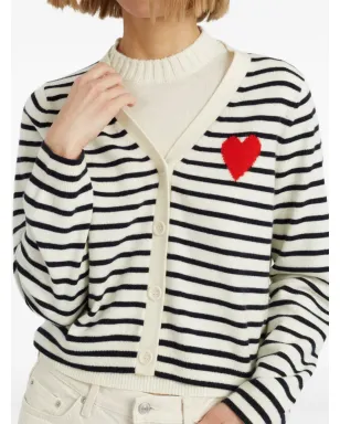 Chinti & Parker Breton Heartストライプカーディガン - Neutrals - サムネイル4