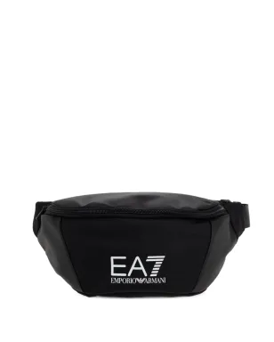 Ea7 Emporio Armani panelled logo-detail belt bag - Black - サムネイル1
