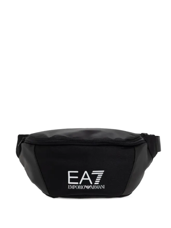 Ea7 Emporio Armani Ea7 Emporio Armani panelled logo-detail belt bag - Blackの商品画像