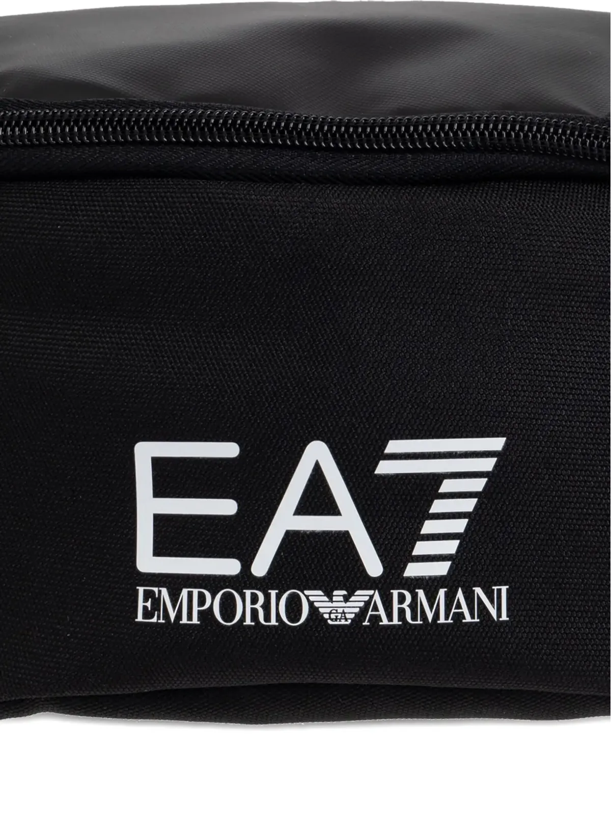 Ea7 Emporio Armani panelled logo-detail belt bag - Black - 画像4