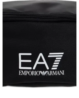 Ea7 Emporio Armani panelled logo-detail belt bag - Black - サムネイル4